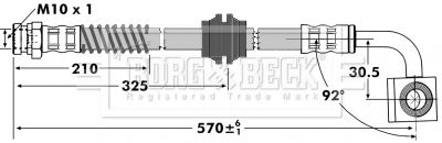 BORG & BECK Тормозной шланг BBH7070